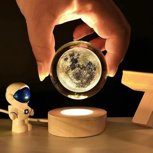 3D Moon Crystal ball lamp for kids room décor