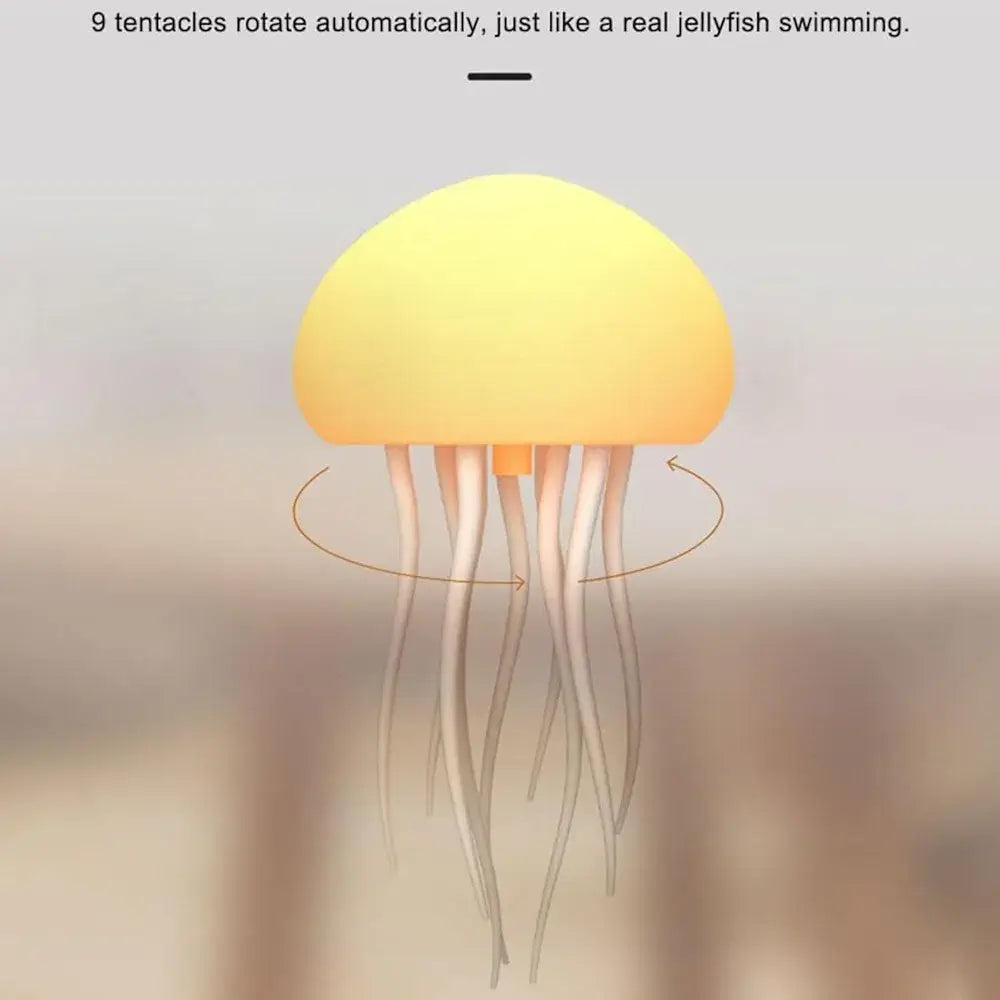 Jellyfish lamp decor calming mood lighting