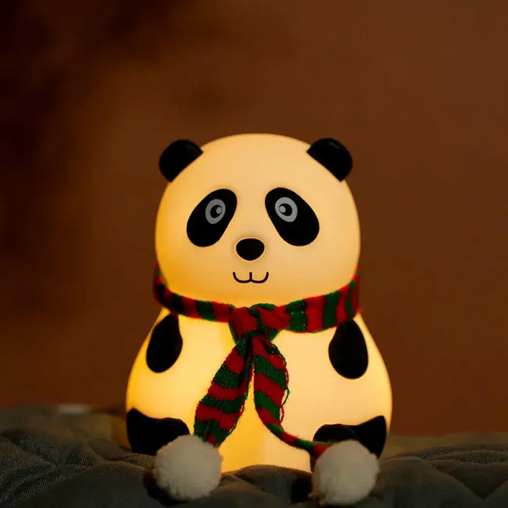 Rechargeable Cute night Panda lamp close-up