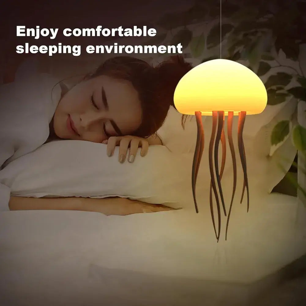 Jellyfish lamp decor with floating jellyfish effect
