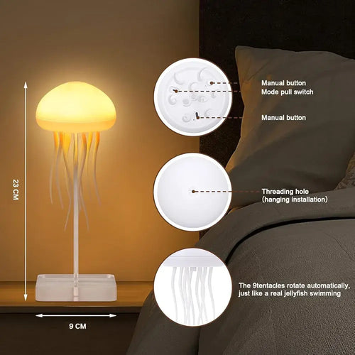 LED jellyfish lamp decor color changing lights